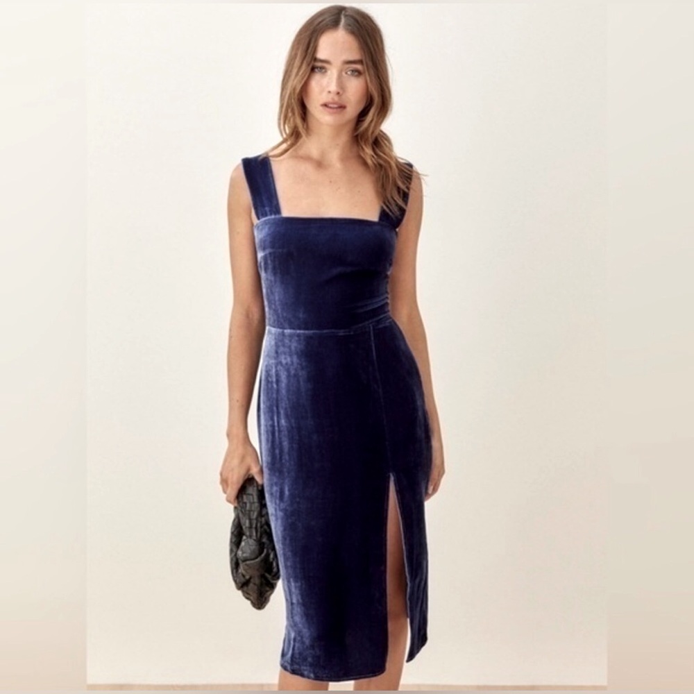REFORMATION Danube Velvet Dress